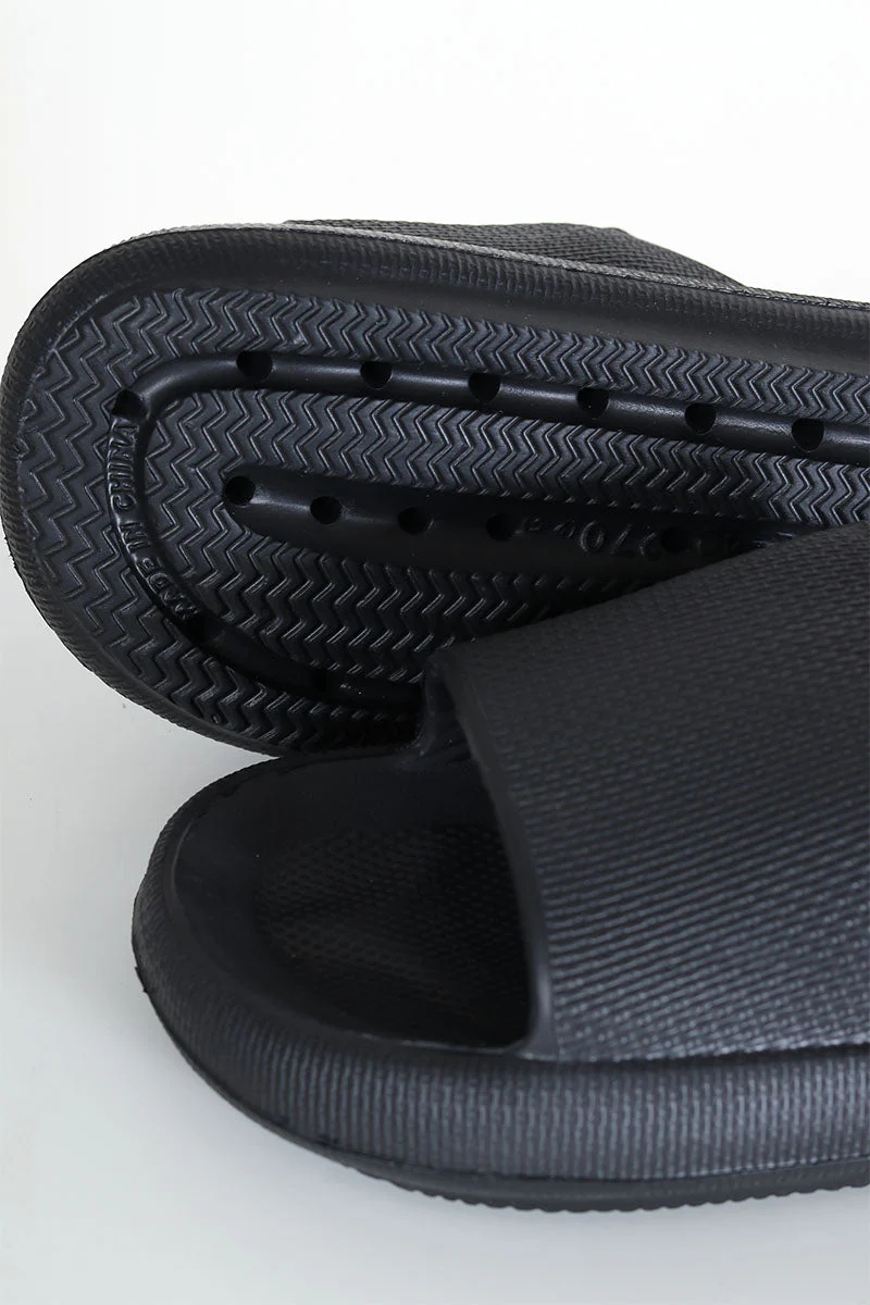 Basic Brand Soft Beach Sandal Black - Image 4