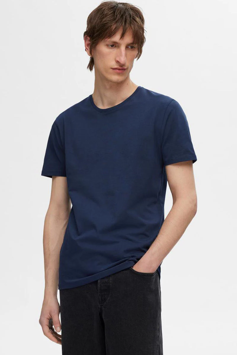 Selected ROLAND BASIC TEE 3-PACK Navy Blazer - Image 2