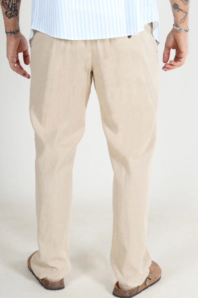 Selected Brody Straight Fit Linen Pants Incense - Image 4