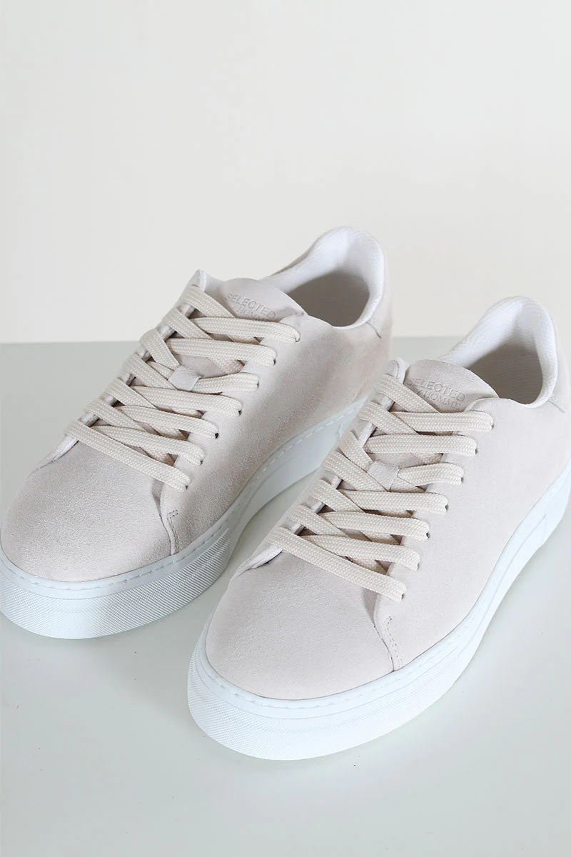 Selected DAVID CHUNKY SUEDE SNEAKER White - Image 2