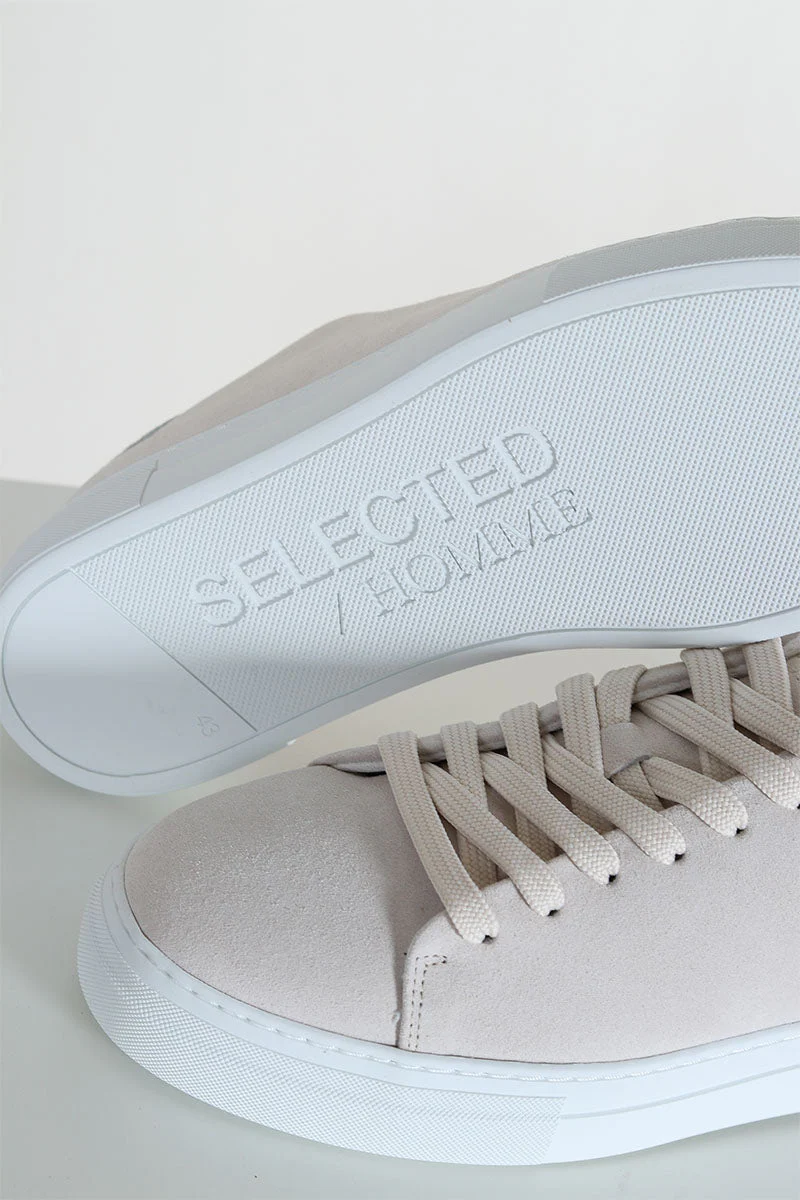 Selected DAVID CHUNKY SUEDE SNEAKER White - Image 3