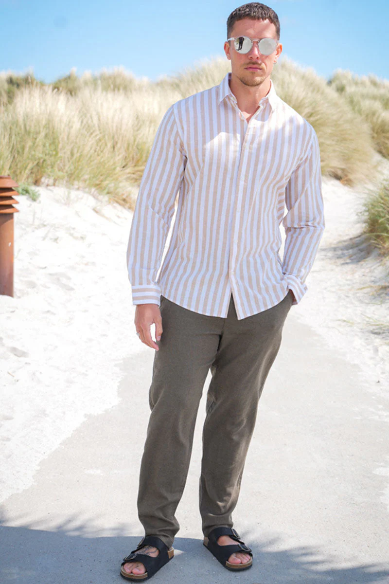 Selected Brody Linen Pants Forest Night - Image 2