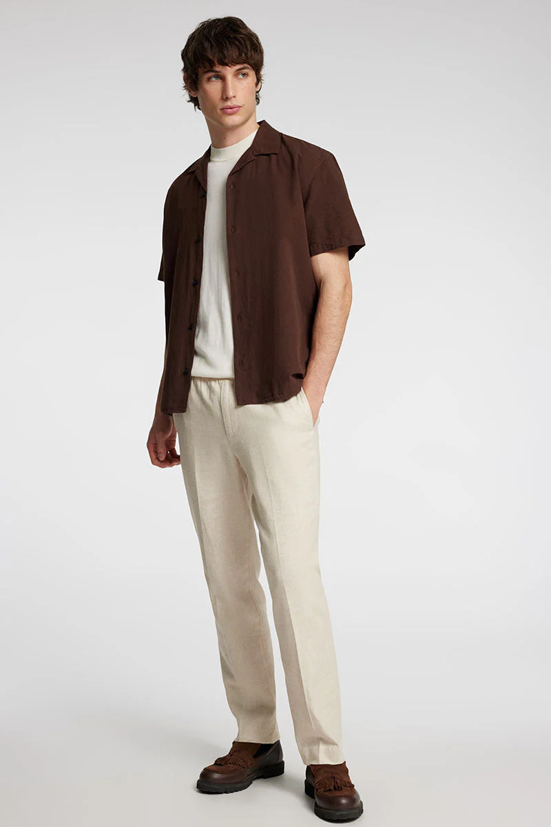 Selected Malik Sun Linen Pants Oatmeal - Image 4