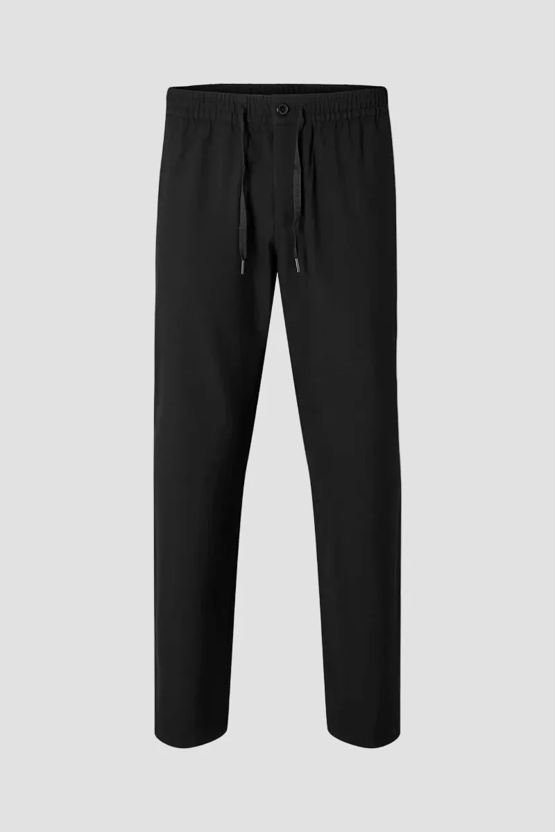 Selected Robert Straight Fit String Pants Black - Image 3