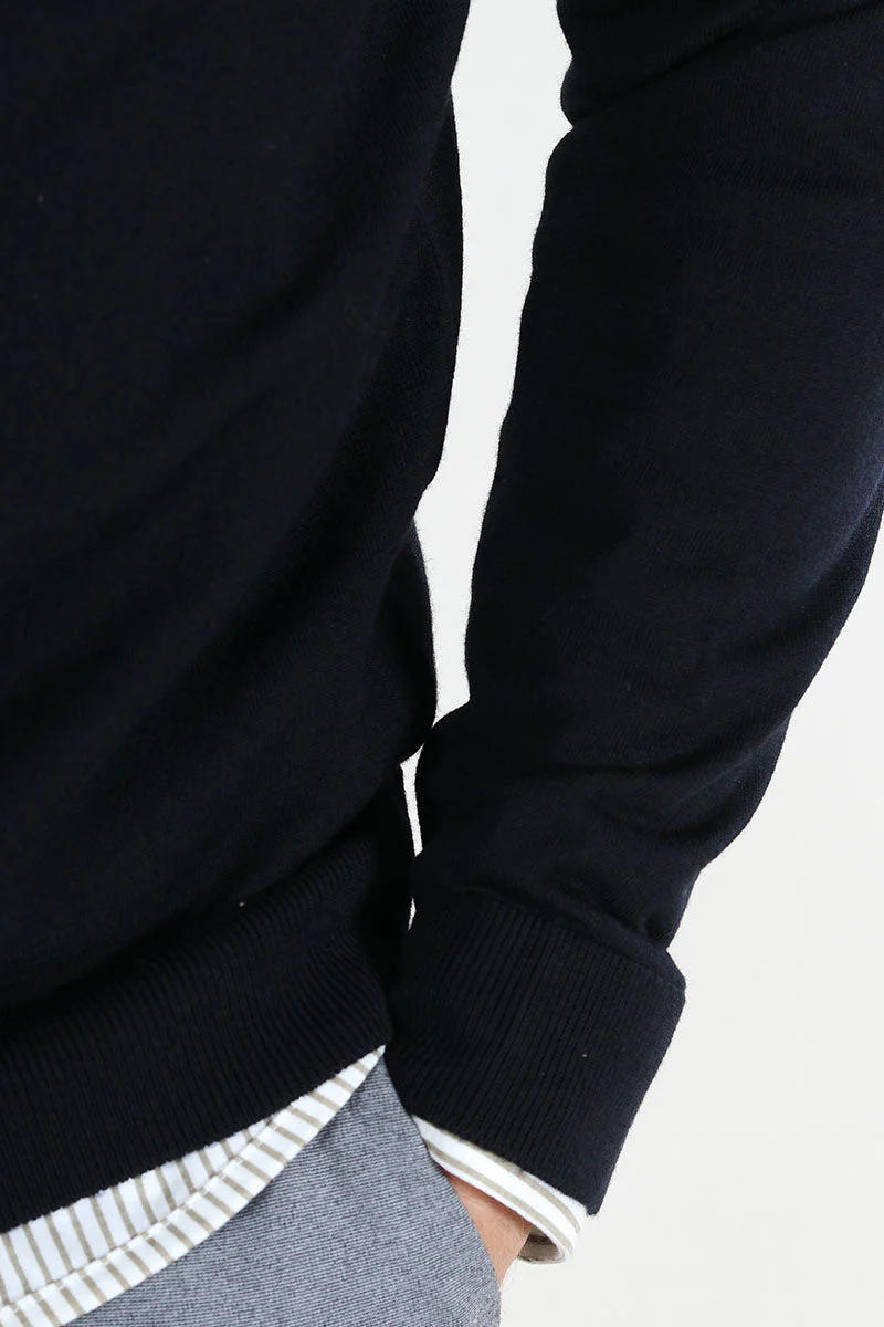 Selected Tray LS Merino Knit Crew Neck Black - Image 4