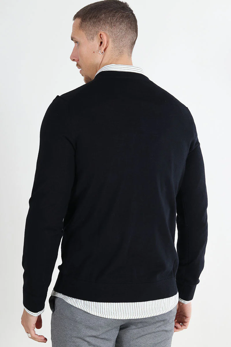 Selected Tray LS Merino Knit Crew Neck Black - Image 6