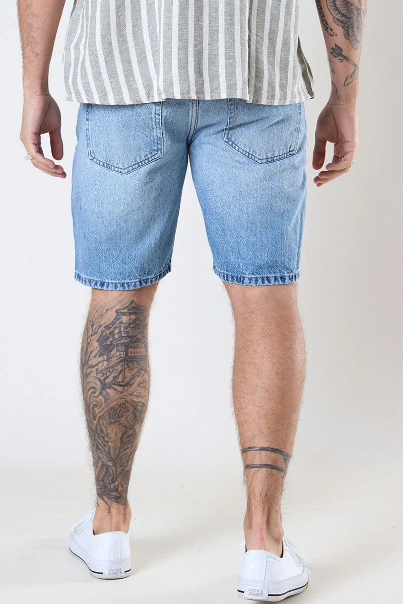 ONLY & SONS Edge Denim Shorts  Light Blue Denim - Image 4