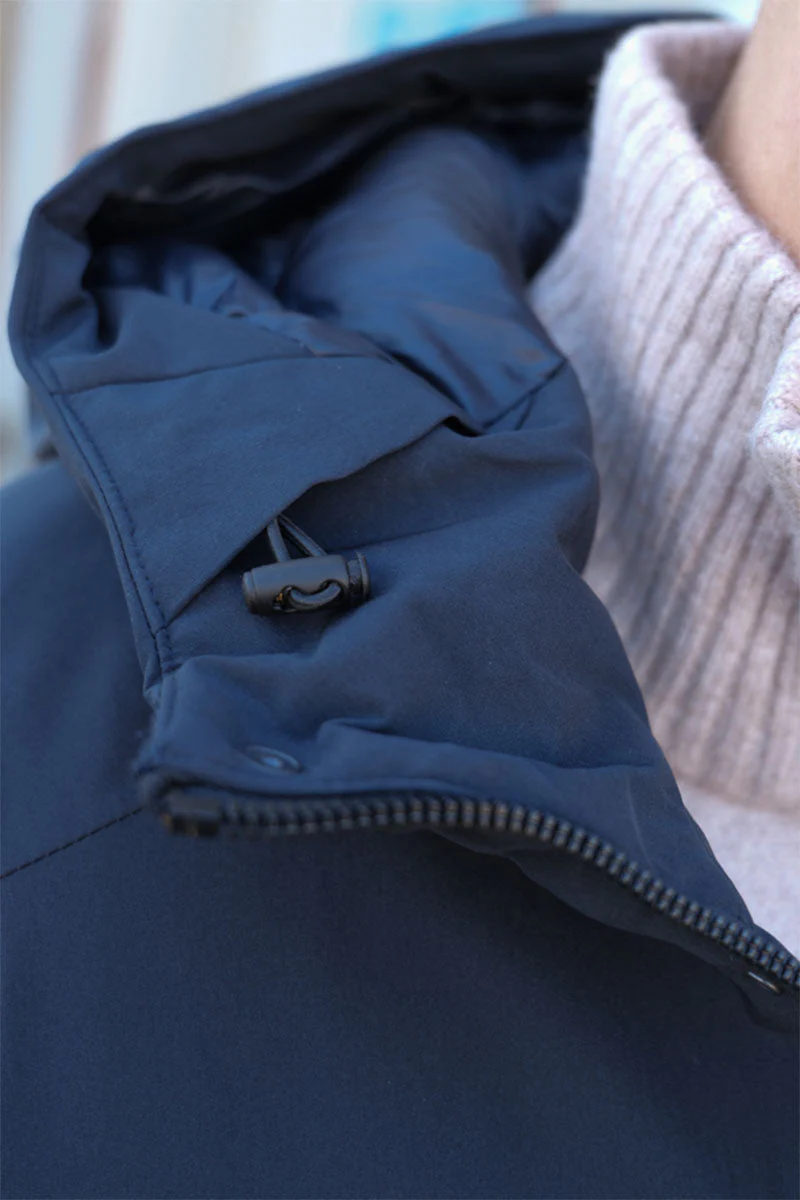 Jack & Jones Keen Stretch Parka Jacket Dark Navy - Image 4