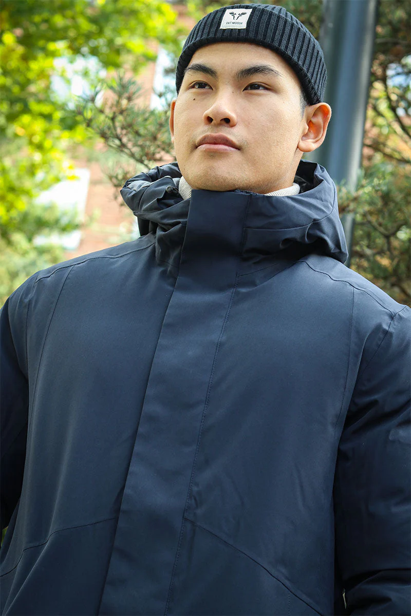 Jack & Jones Keen Stretch Parka Jacket Dark Navy - Image 8