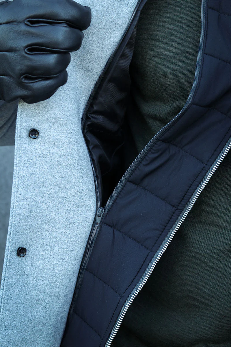 Jack & Jones Harrison Wool Jacket  Light Grey Melange - Image 3