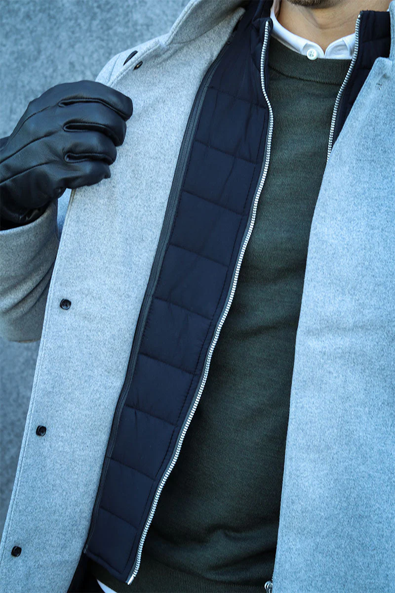 Jack & Jones Harrison Wool Jacket  Light Grey Melange - Image 4