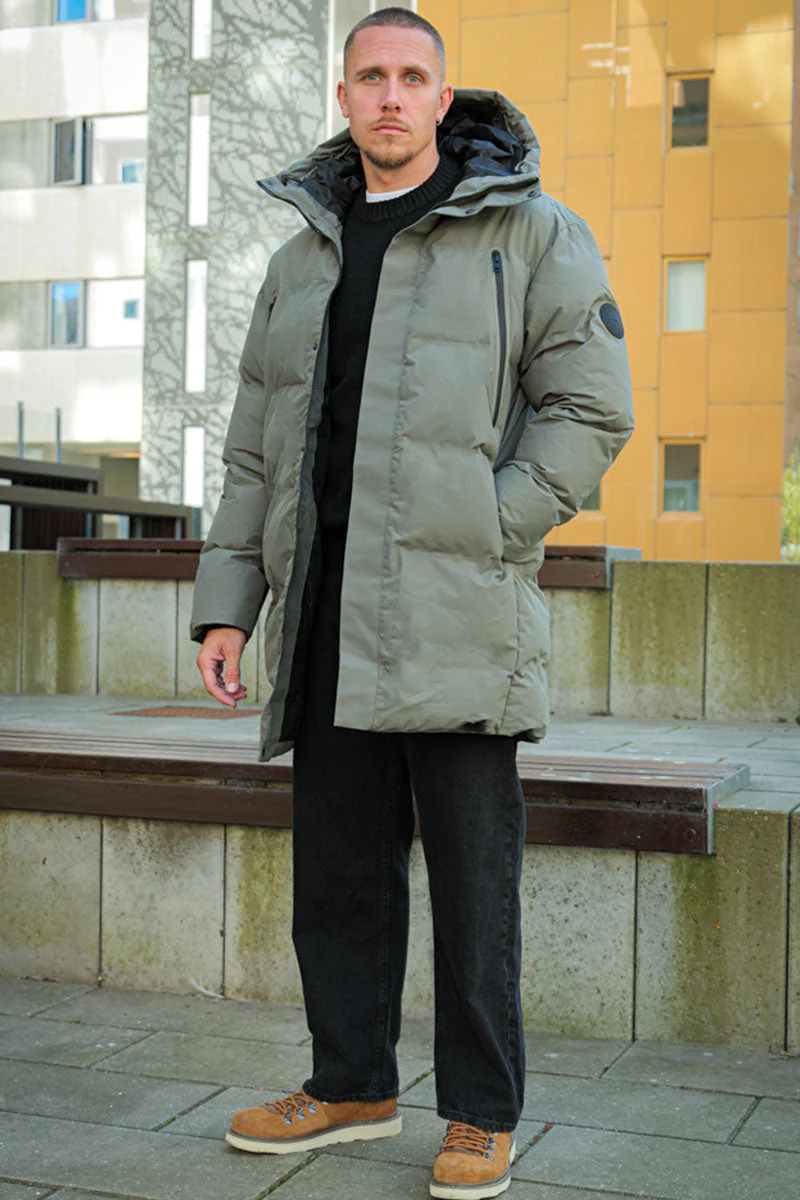 Jack & Jones Alpha Long Puffer Dusty Olive - Image 2