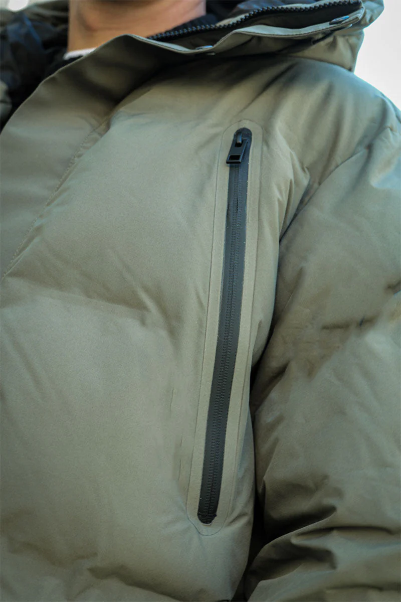 Jack & Jones Alpha Long Puffer Dusty Olive - Image 3