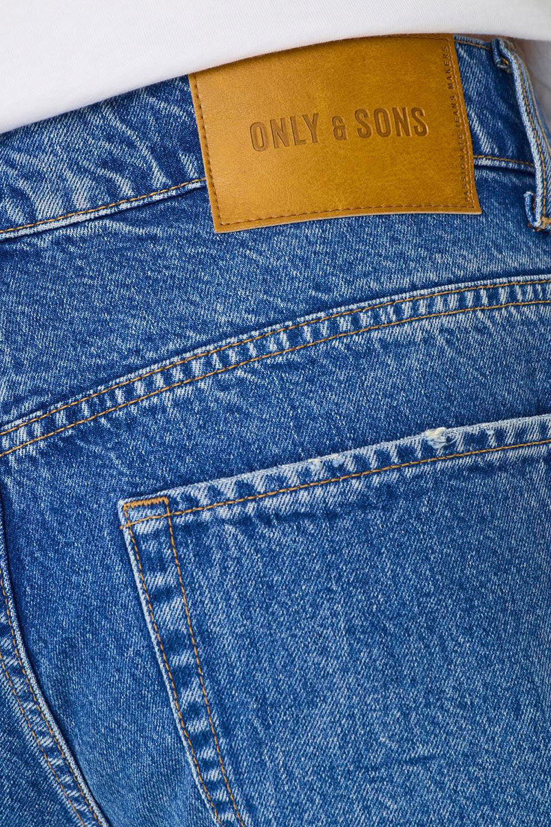 Only & Sons Edge Straight Fit 0017 Bright Blue Denim - Image 4