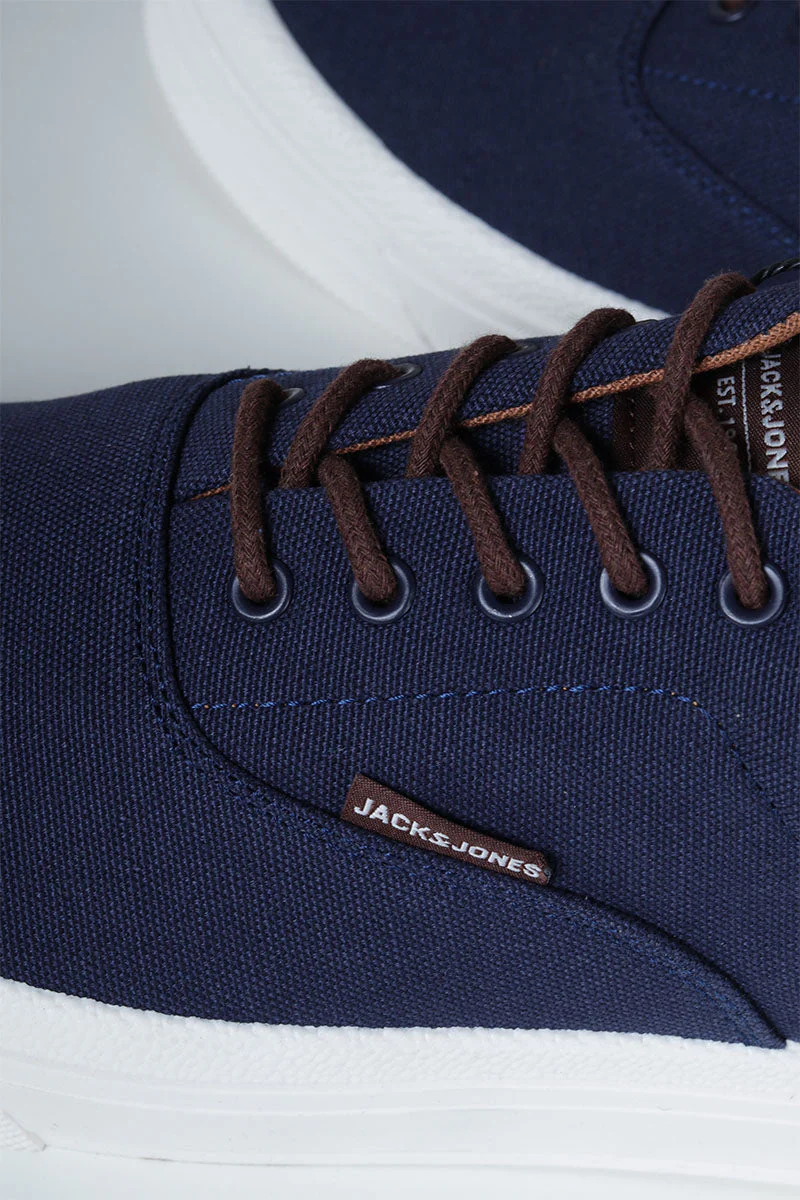 Jack & Jones Slington Canvas Sneaker Navy Blazer - Image 4