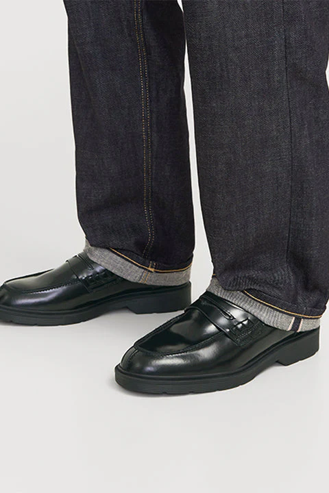 Jack & Jones Dax Leather Loafer Black - Image 3
