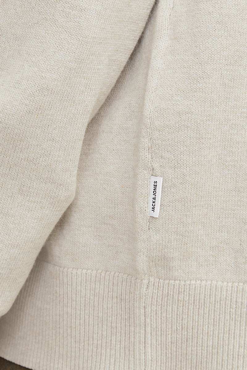 Jack & Jones Emil Knit Cardican Oatmeal - Image 5