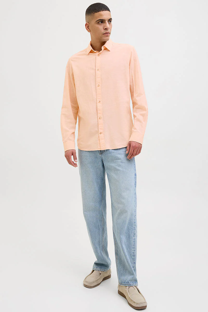Jack & Jones Summer Shirt LS Peach Parfait - Image 2