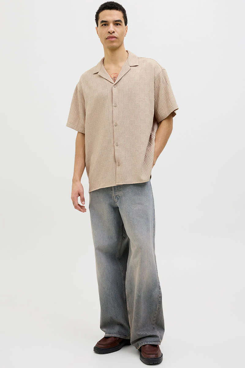 Jack & Jones Matteo Resort Shirt SS Oxford Tan - Image 2