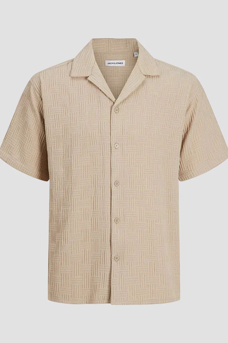 Jack & Jones Matteo Resort Shirt SS Oxford Tan - Image 7