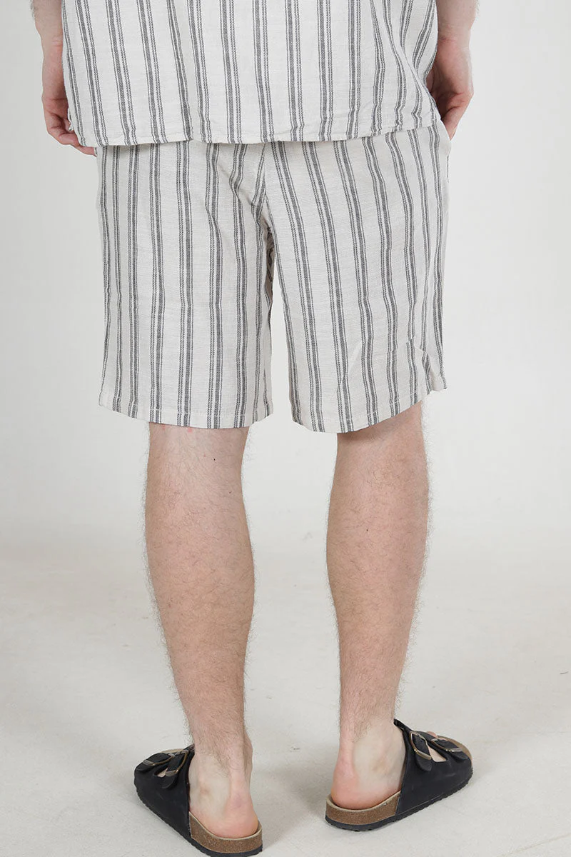 Jack & Jones Jaiden Enzo Stripe Resort Shorts Moonbeam - Image 5