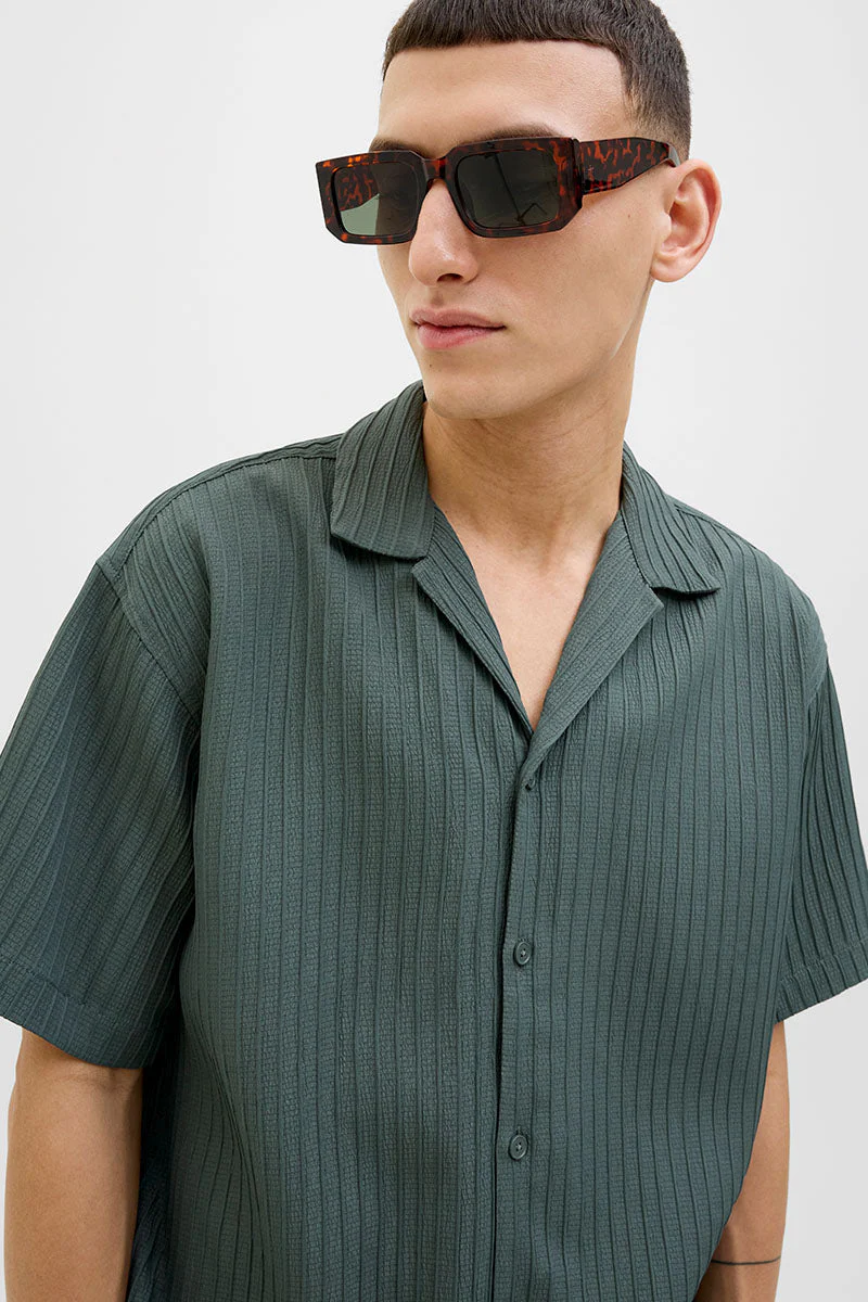 Jack & Jones Massimo Resort Shirt SS Agave Green - Image 3