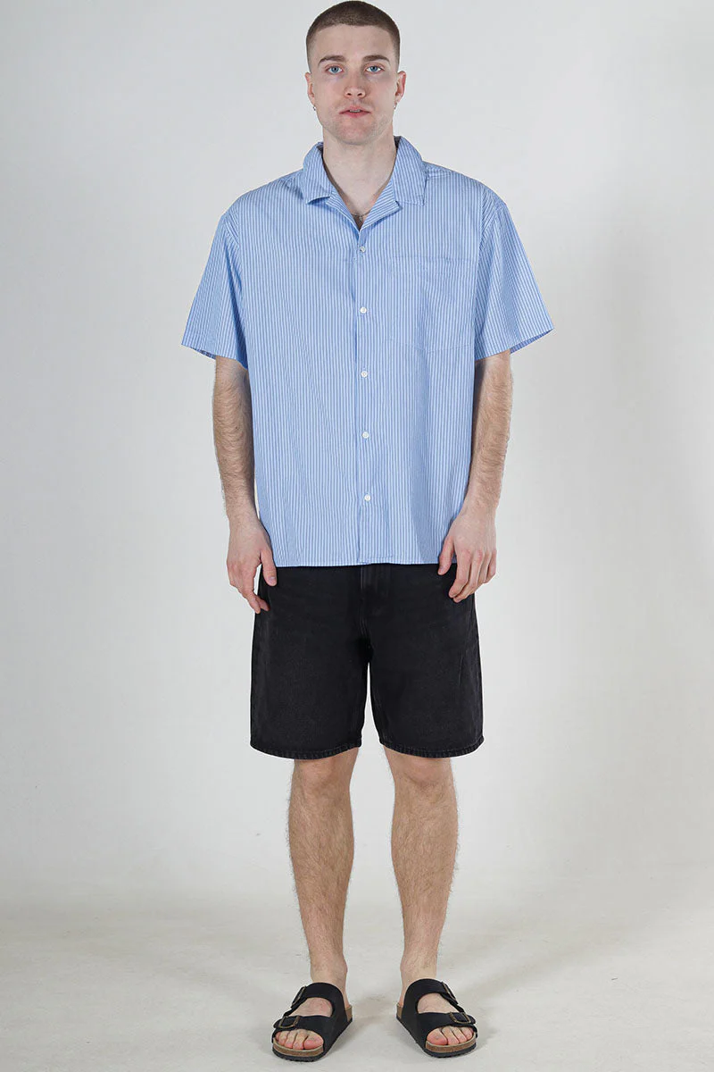 Jack & Jones Cody Poplin Resort Shirt SS Cashmere Blue - Image 3