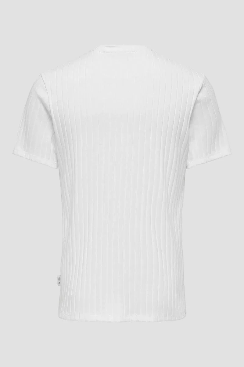 ONLY & SONS Bode Regular Tee SS Bright White - Image 4