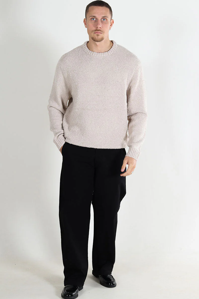 ONLY & SONS Rory Boucle Crew Knit Silver Lining - Image 2