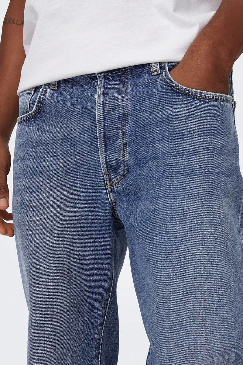 Only & Sons Fade Loose Fit 6781 Medium Blue Denim - Image 3