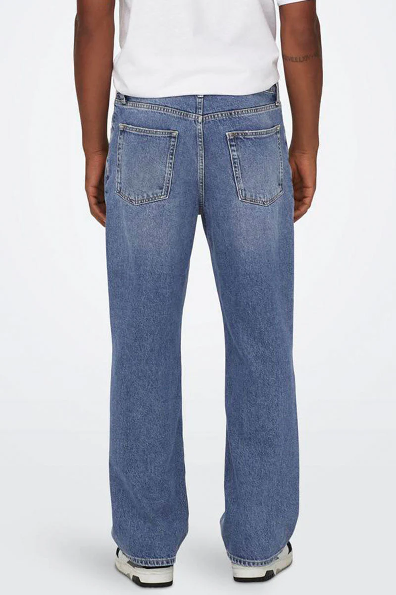 Only & Sons Fade Loose Fit 6781 Medium Blue Denim - Image 5