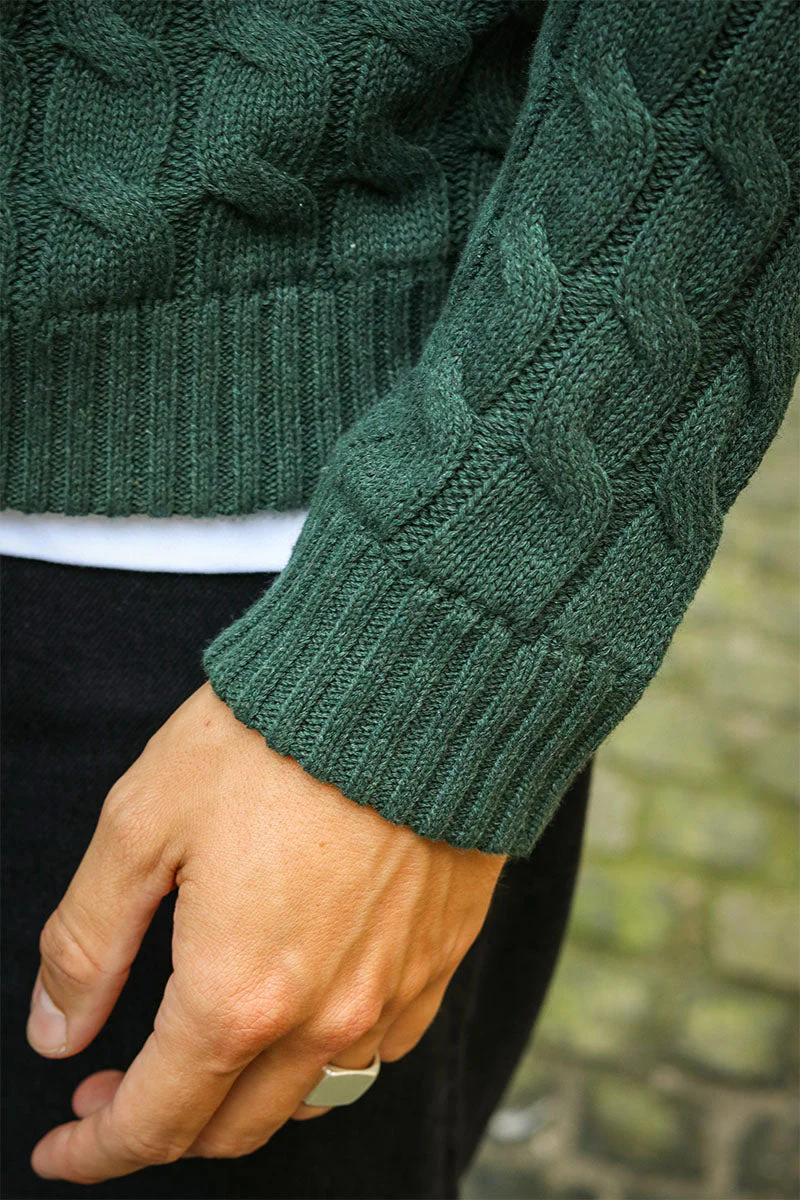 ONLY & SONS Kicker Cable Knit Half Zip Rosin - Image 3
