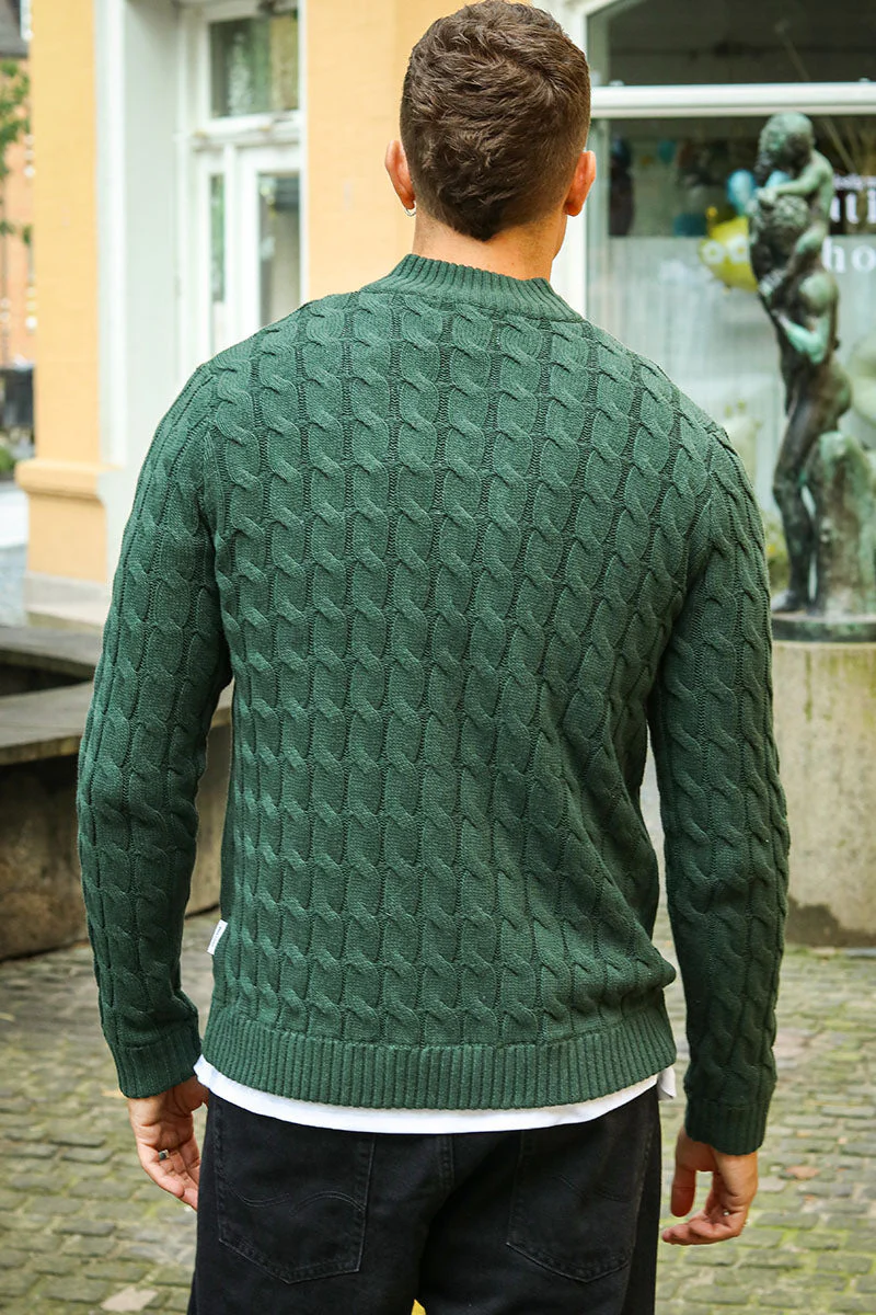 ONLY & SONS Kicker Cable Knit Half Zip Rosin - Image 6