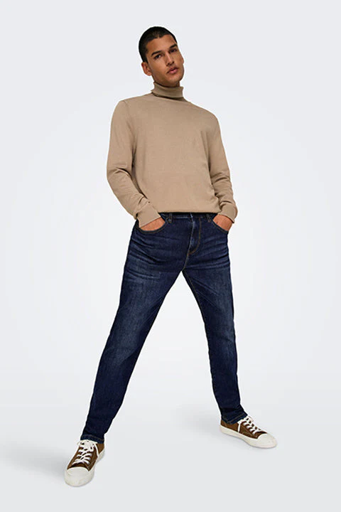 Only & Sons Weft Regular Fit 6752 Dark Blue Denim - Image 3
