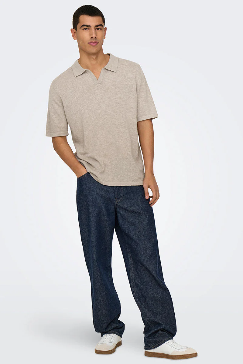 ONLY & SONS George Linen SS Polo String - Image 2