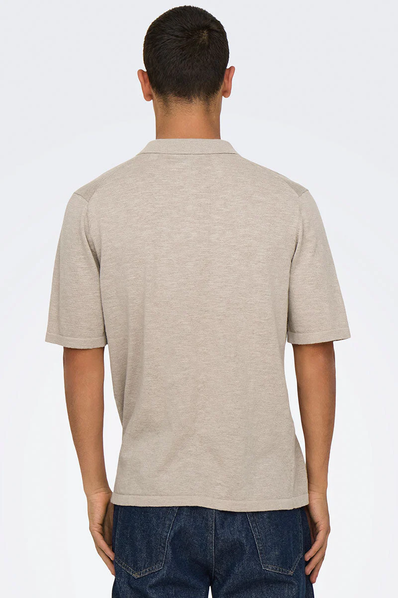 ONLY & SONS George Linen SS Polo String - Image 5