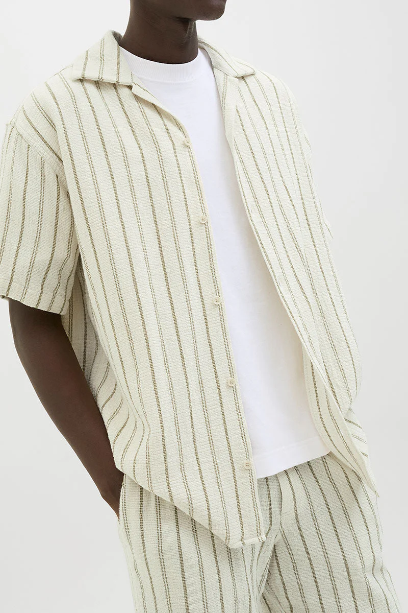 Jack & Jones Coba Stripe Resort Shirt SS Cedar - Image 3