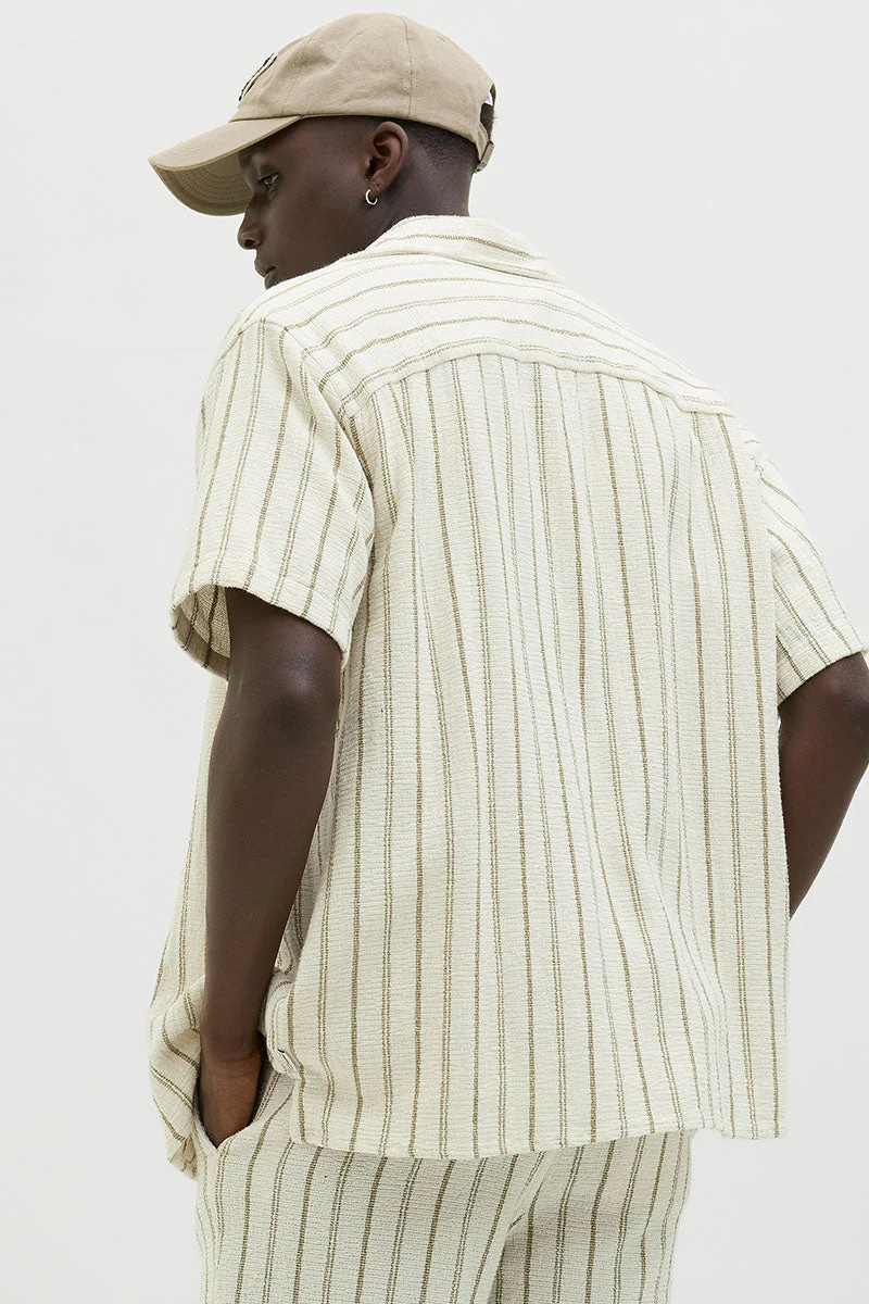 Jack & Jones Coba Stripe Resort Shirt SS Cedar - Image 7