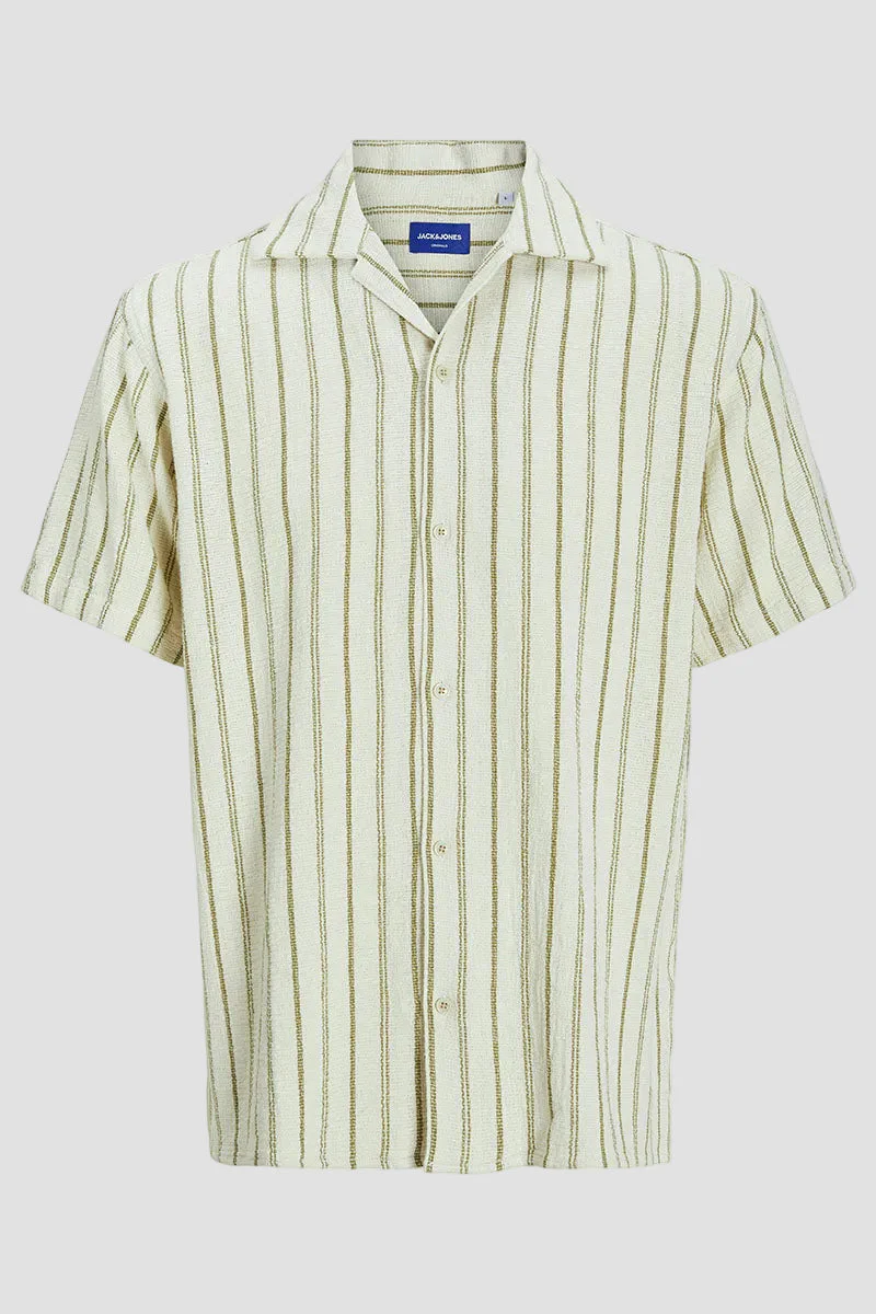 Jack & Jones Coba Stripe Resort Shirt SS Cedar - Image 8