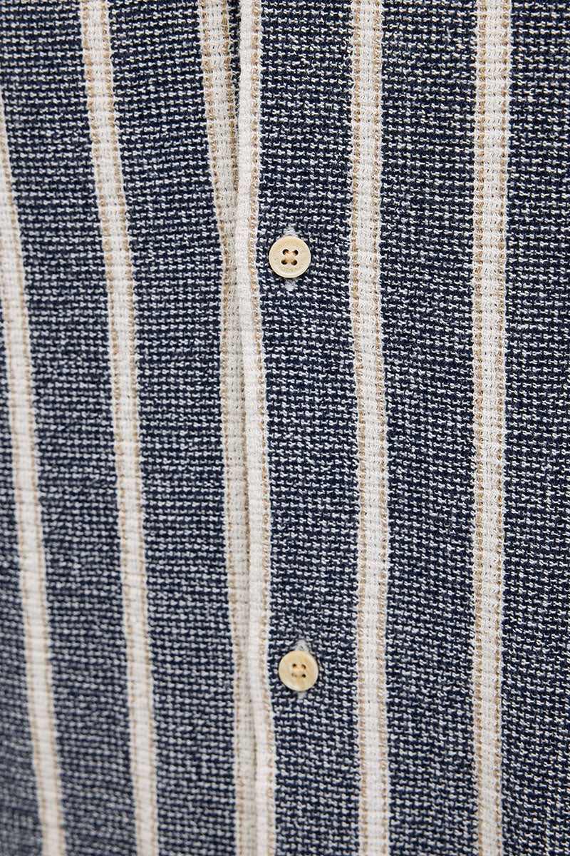 Jack & Jones Coba Stripe Resort Shirt SS Ocean Cavern - Image 4