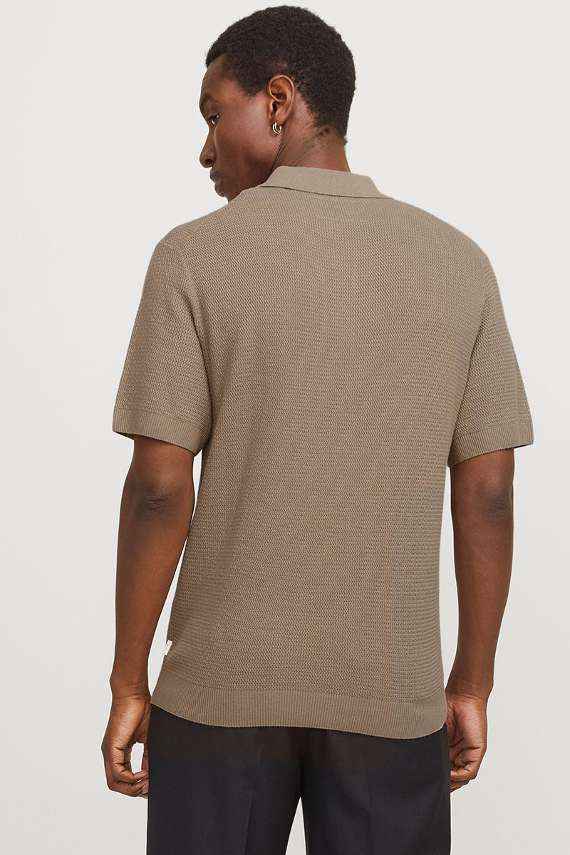 Jack & Jones Cooper Knit Polo Greige - Image 5