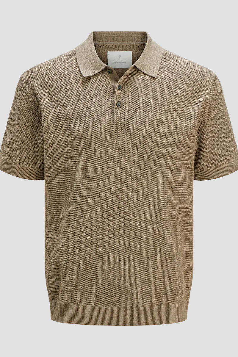 Jack & Jones Cooper Knit Polo Greige - Image 6