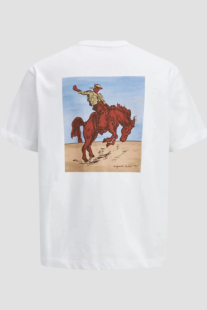 Jack & Jones Marrakesh Back Tee SS  Bright White Horse - Image 8