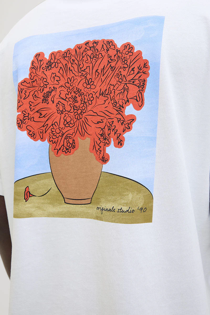 Jack & Jones Marrakesh Back Tee SS  Bright White Flowers - Image 6