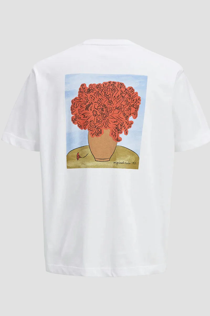 Jack & Jones Marrakesh Back Tee SS  Bright White Flowers - Image 8