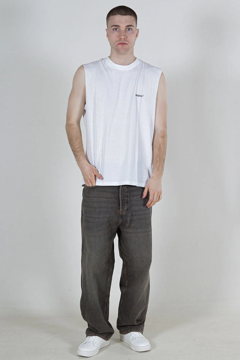 Jack & Jones Varenna Sleveless Tee Bright White - Image 4