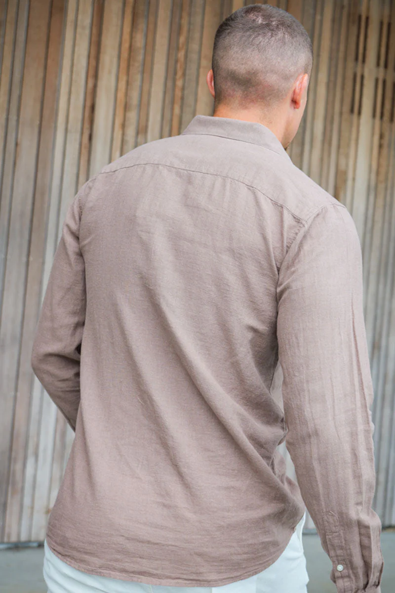 ONLY & SONS Caiden LS Linen Shirt Fossil - Image 5