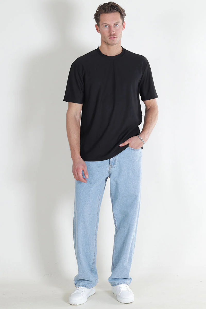 ONLY & SONS Fred Relaxed Plizze Tee Black - Image 2