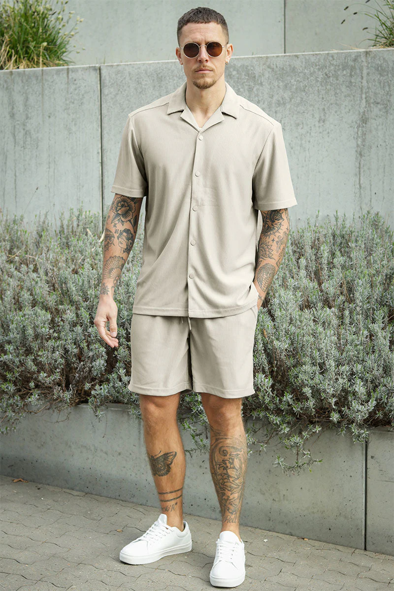 ONLY & SONS Tel Regular Plizze Shorts Moonstruck - Image 2