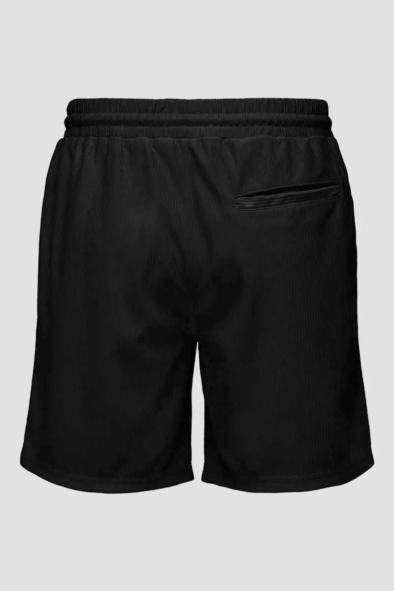 ONLY & SONS Tel Regular Plizze Shorts Black - Image 7